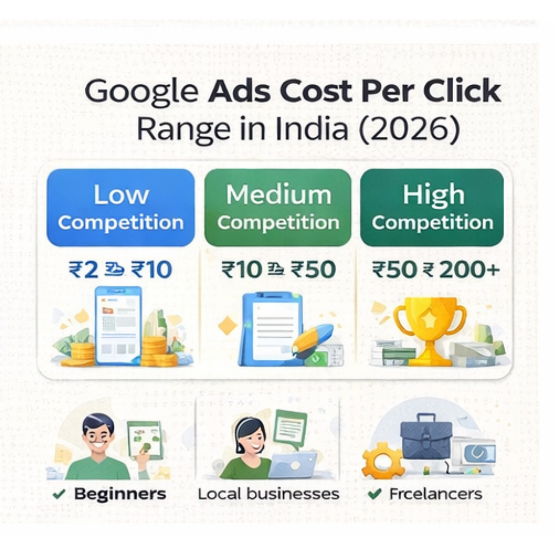 Google Ads cost in India varies depending on competition and industry